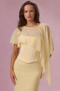 Chiffon Cape in Butter