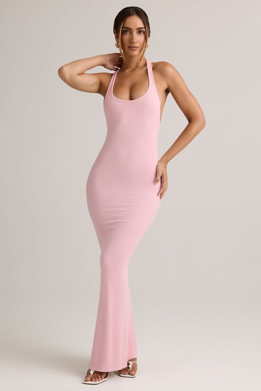 Modal Racerback Maxi Dress in Candyfloss Pink