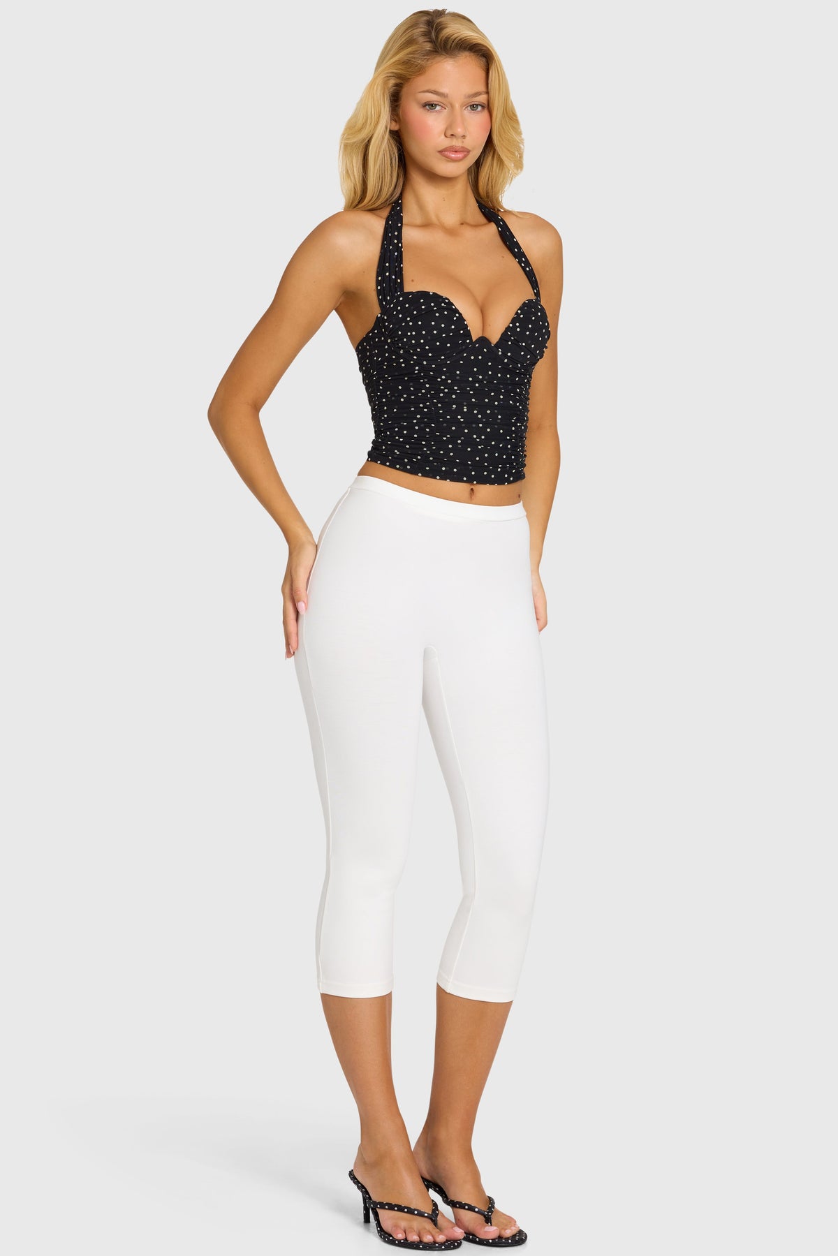 Ponte Capri Leggings in Snow